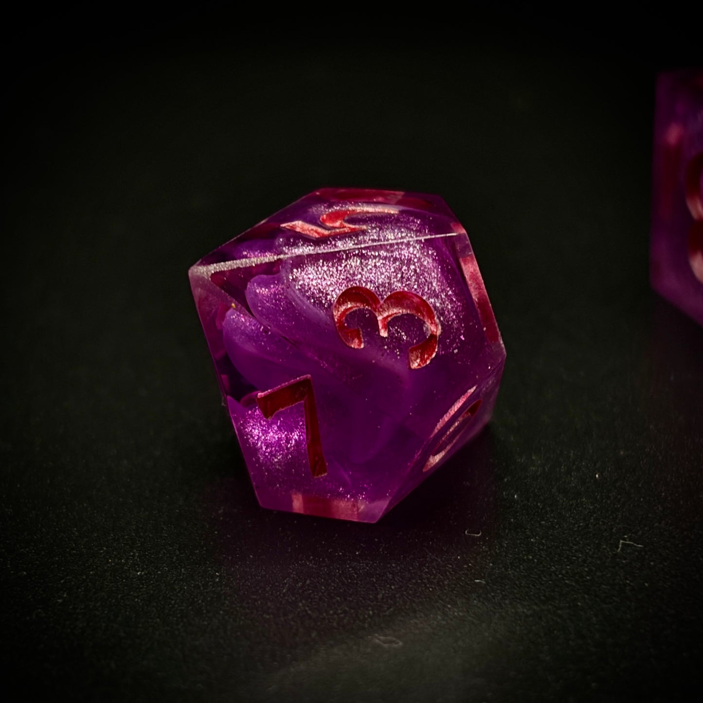 Girlypop Gumdrop (7 piece polyhedral hand made dice set)