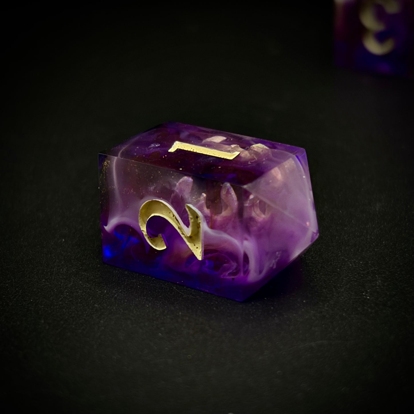 Purple Haze (7 piece polyhedral hand made dice set)