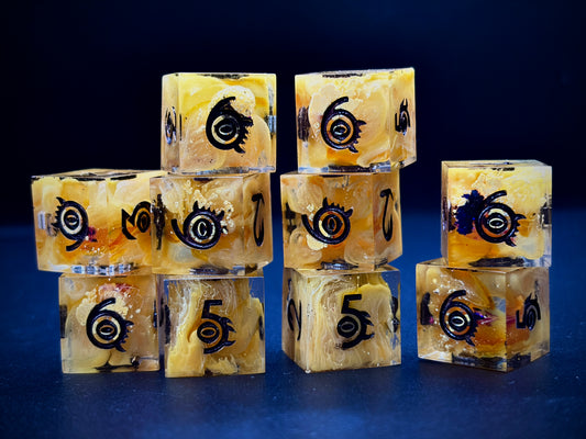 Honeycomb Scatter (Hand made 10d6 dice set)