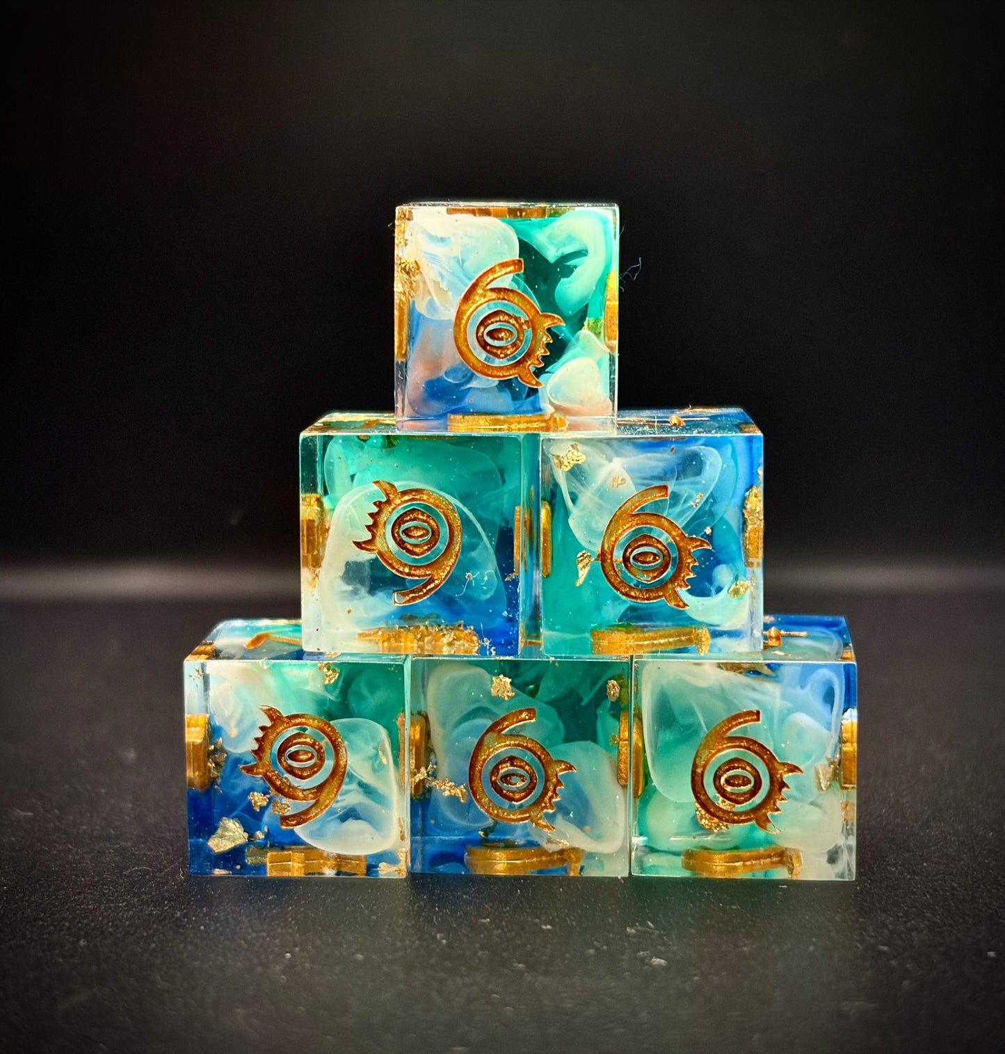 Divine Deluge (6d6 hand made dice set)