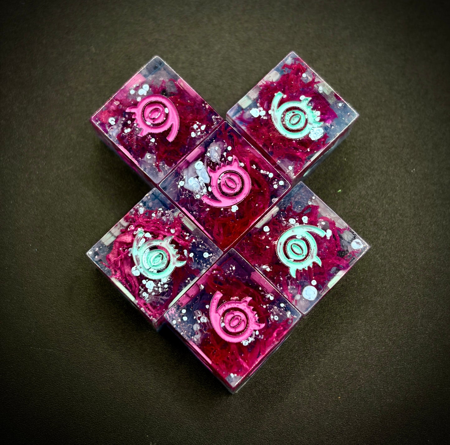 ADHDeepdive (6d6 handmade dice set)