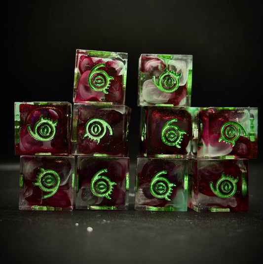 Eldritch Magicka (10d6 handmade dice set)