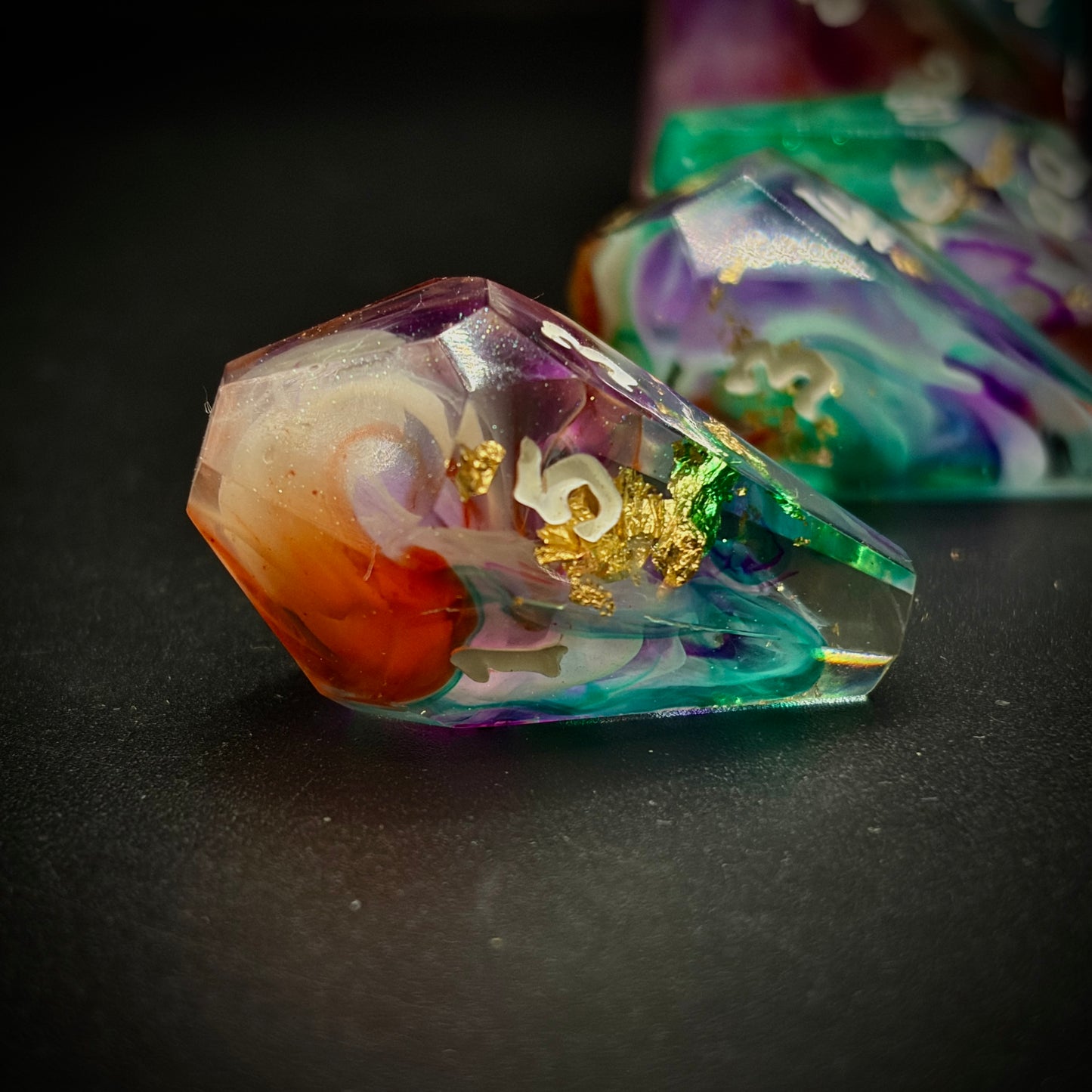 Chaos Palette (7 piece coffin style hand made dice set)