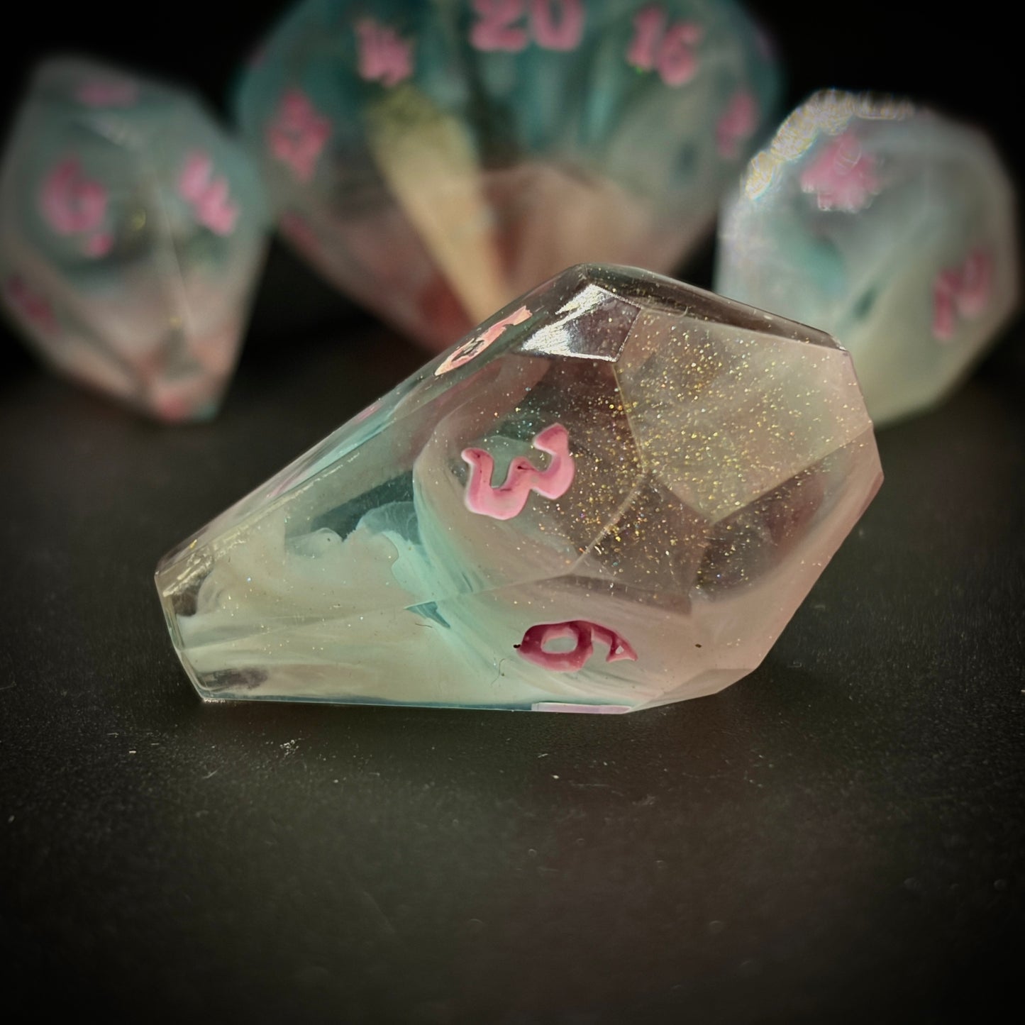 Twinkle Portal (7 piece coffin style hand made dice set)