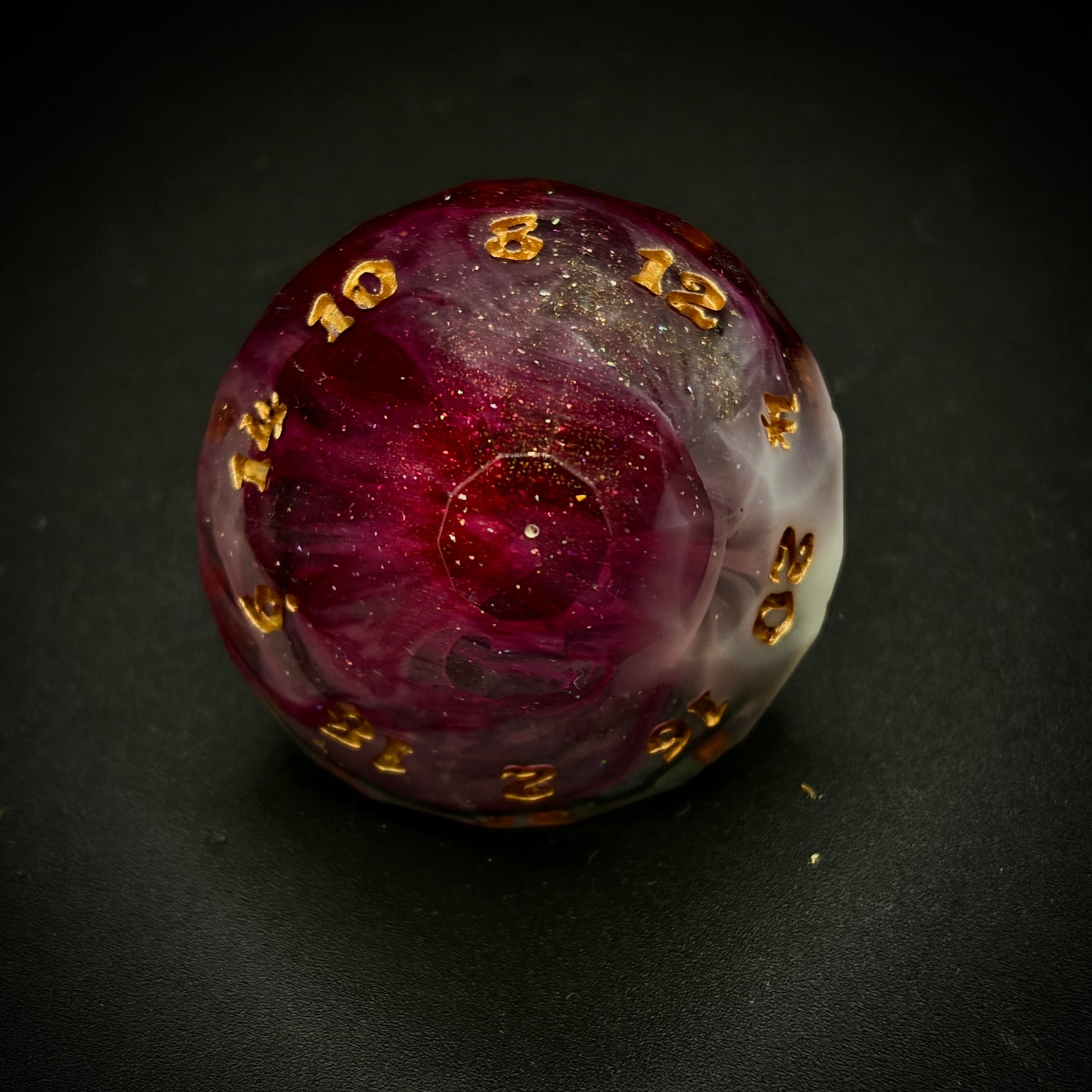 Bloodstained Ether (7 piece coffin style hand made dice set)