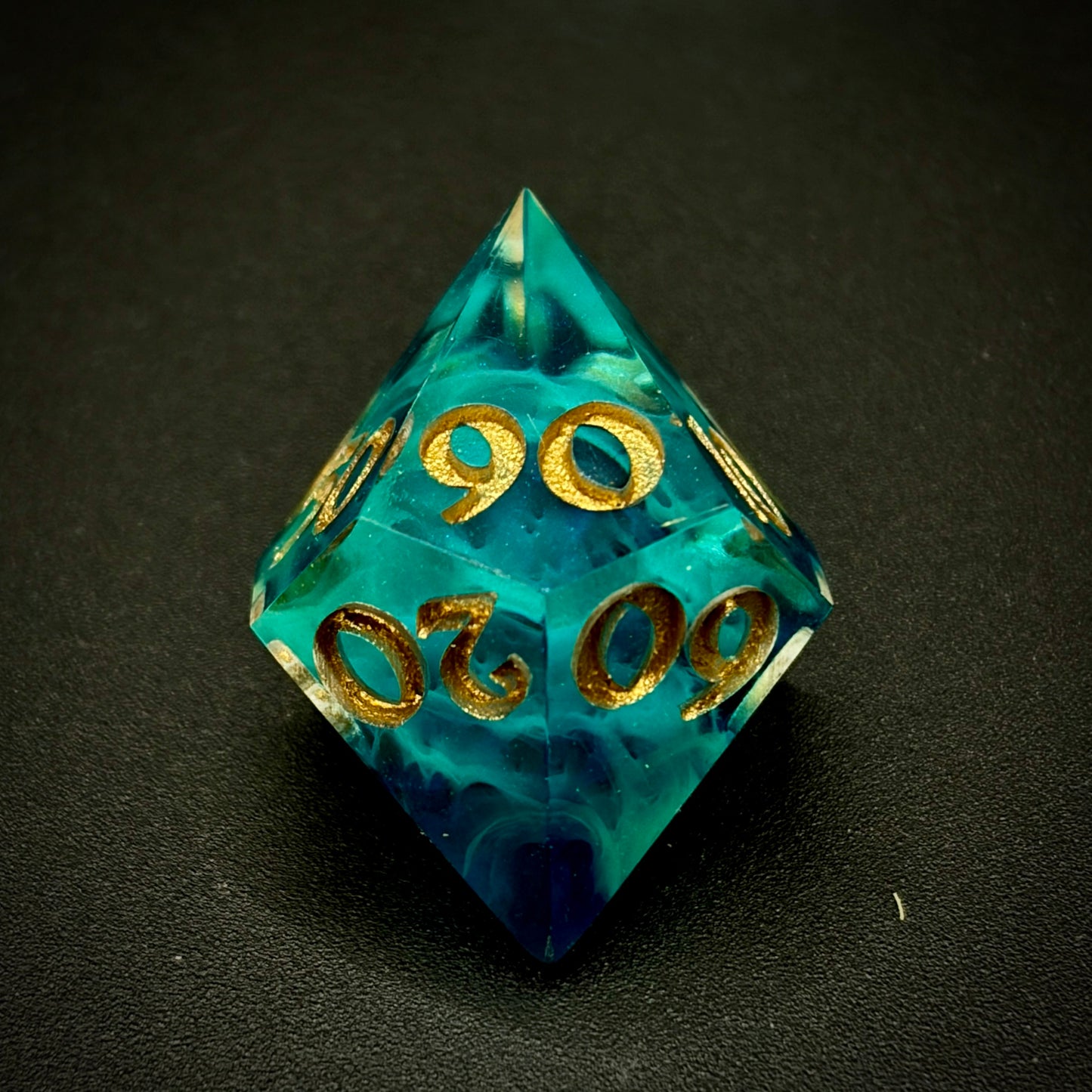 Cursed Treasure (7 piece polyhedral hand made dice set)