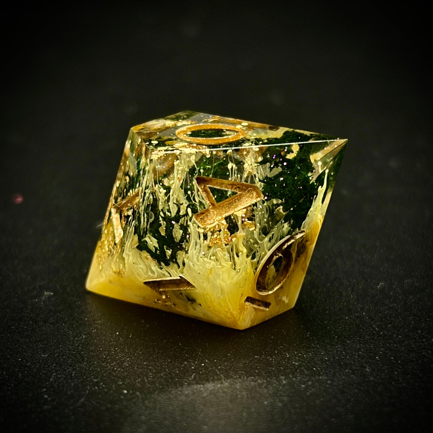 Creeping Surge (7 piece polyhedral hand made dice set)