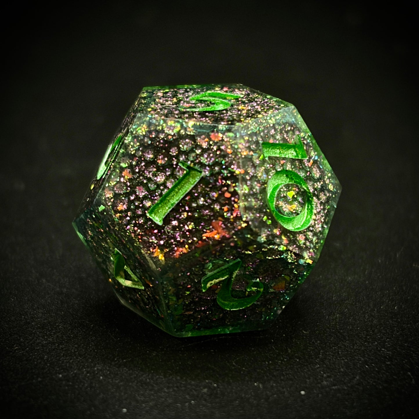 Chromatic Drake (7 piece polyhedral hand made dice set)