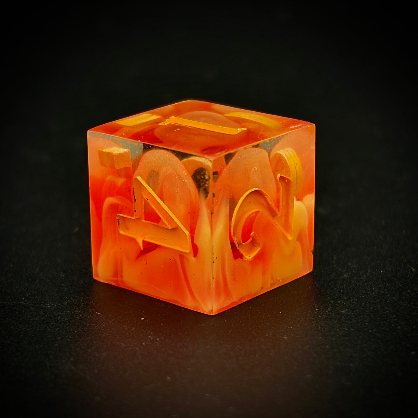 I DON´T CARE HOW SMALL THE ROOM IS, I CAST FIREBALL (7 piece polyhedral hand made dice set)
