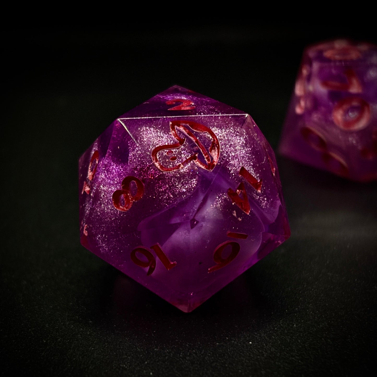 Girlypop Gumdrop (7 piece polyhedral hand made dice set)