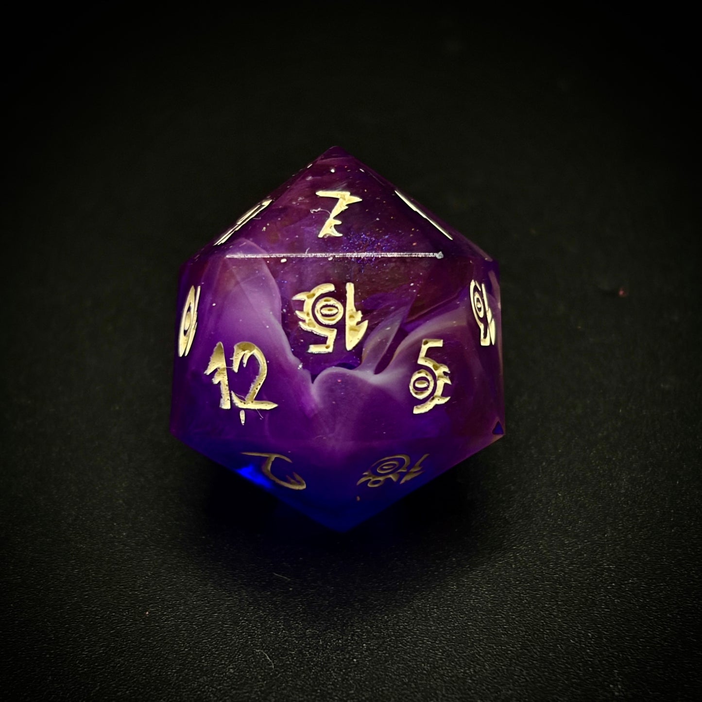 Purple Haze (7 piece polyhedral hand made dice set)