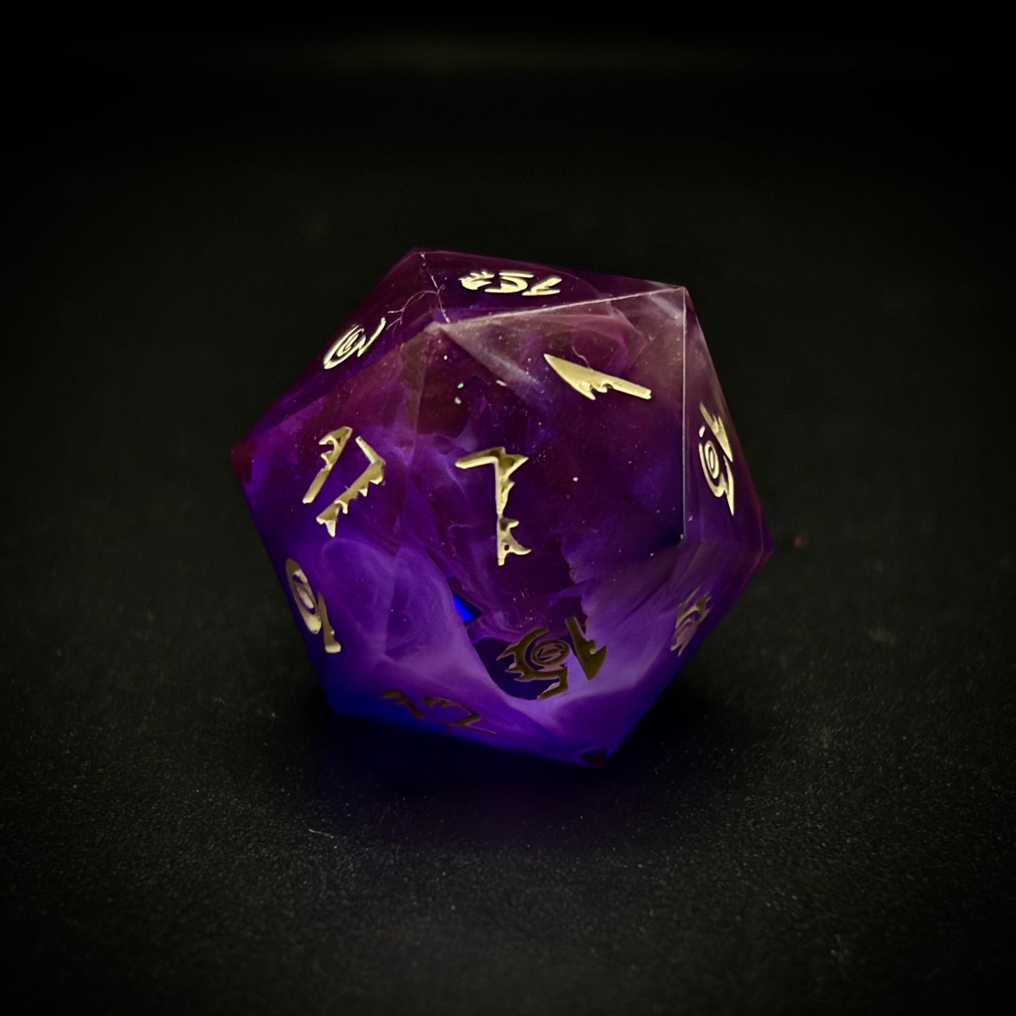 Purple Haze (7 piece polyhedral hand made dice set)