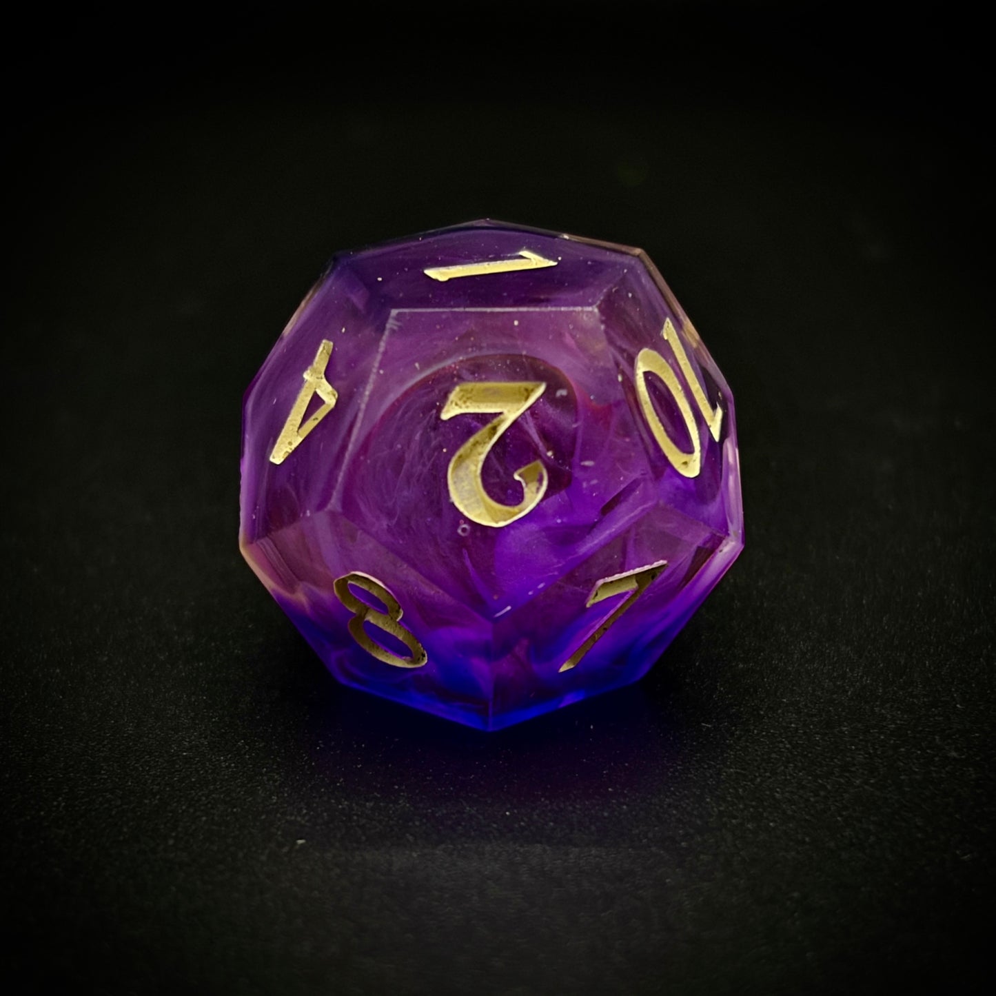 Purple Haze (7 piece polyhedral hand made dice set)