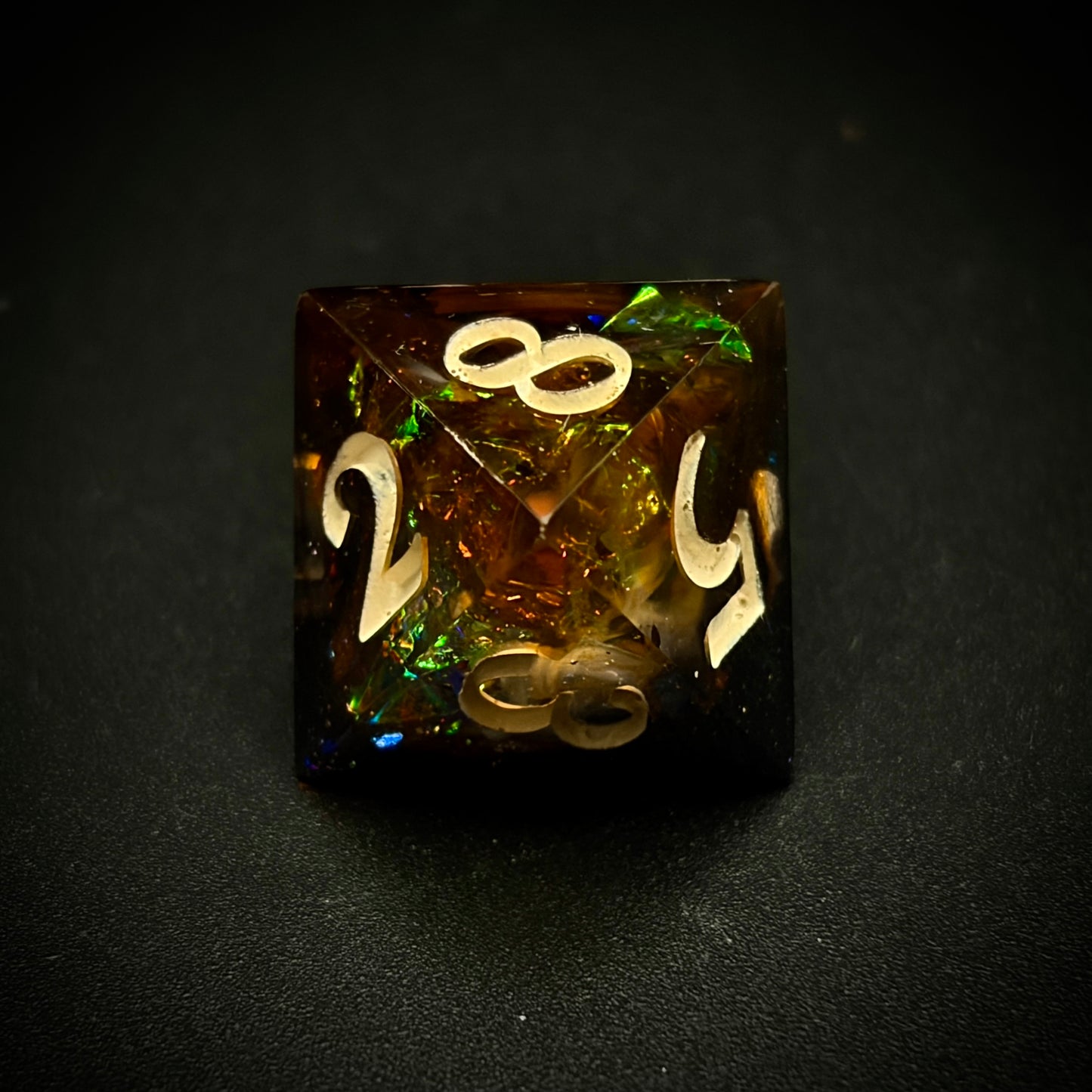 Infernal Deepspace (7 piece polyhedral hand made dice set)