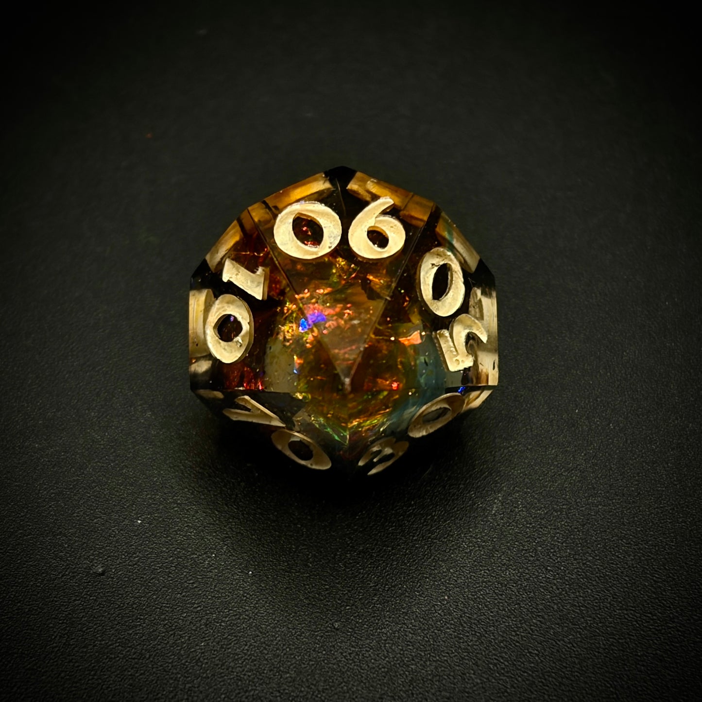 Infernal Deepspace (7 piece polyhedral hand made dice set)