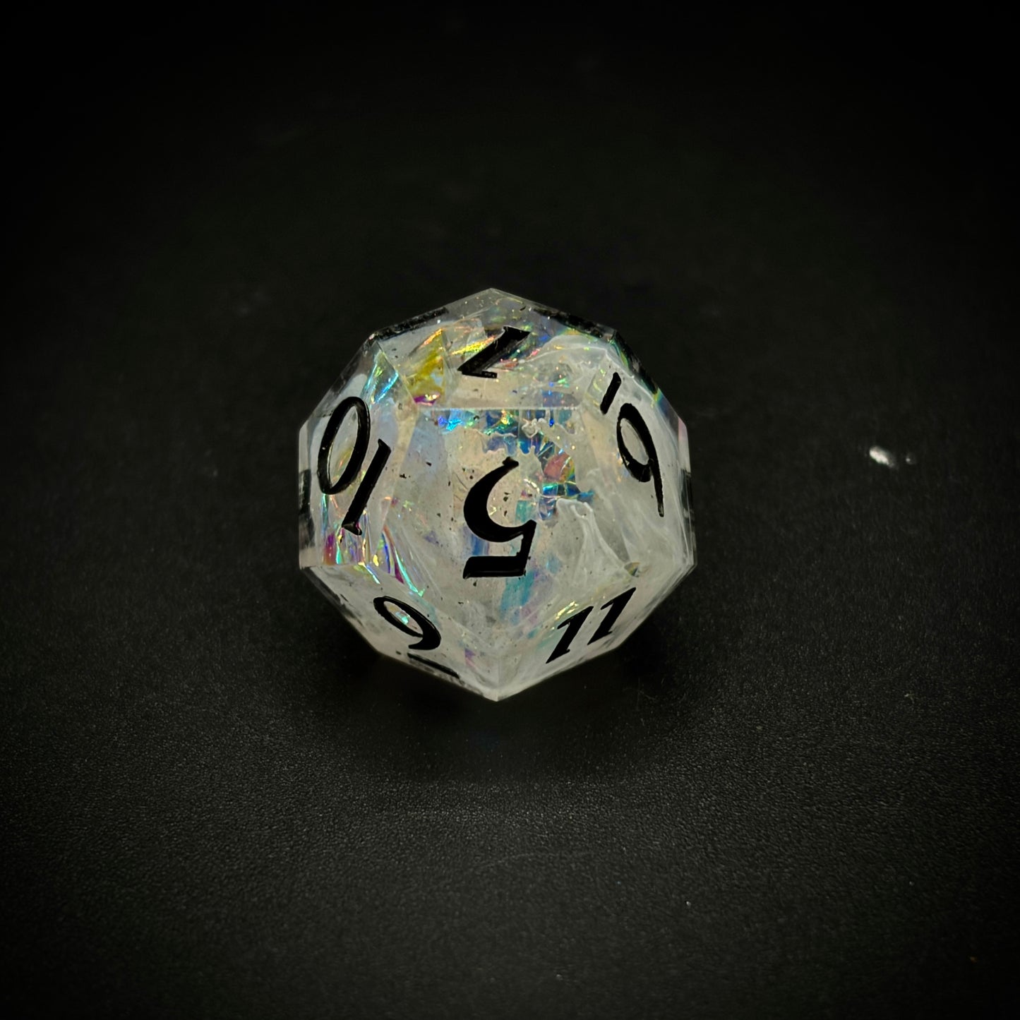 Zapping Nimbus (7 piece polyhedral hand made dice set)