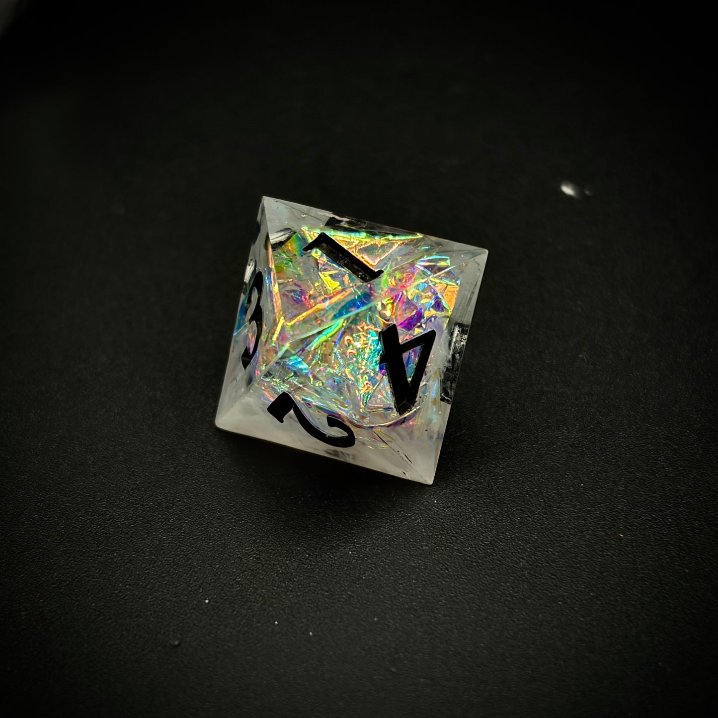 Zapping Nimbus (7 piece polyhedral hand made dice set)