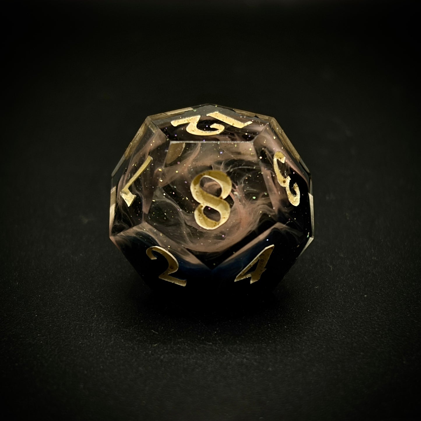 Gum-46 Nebula (7 piece polyhedral hand made dice set)