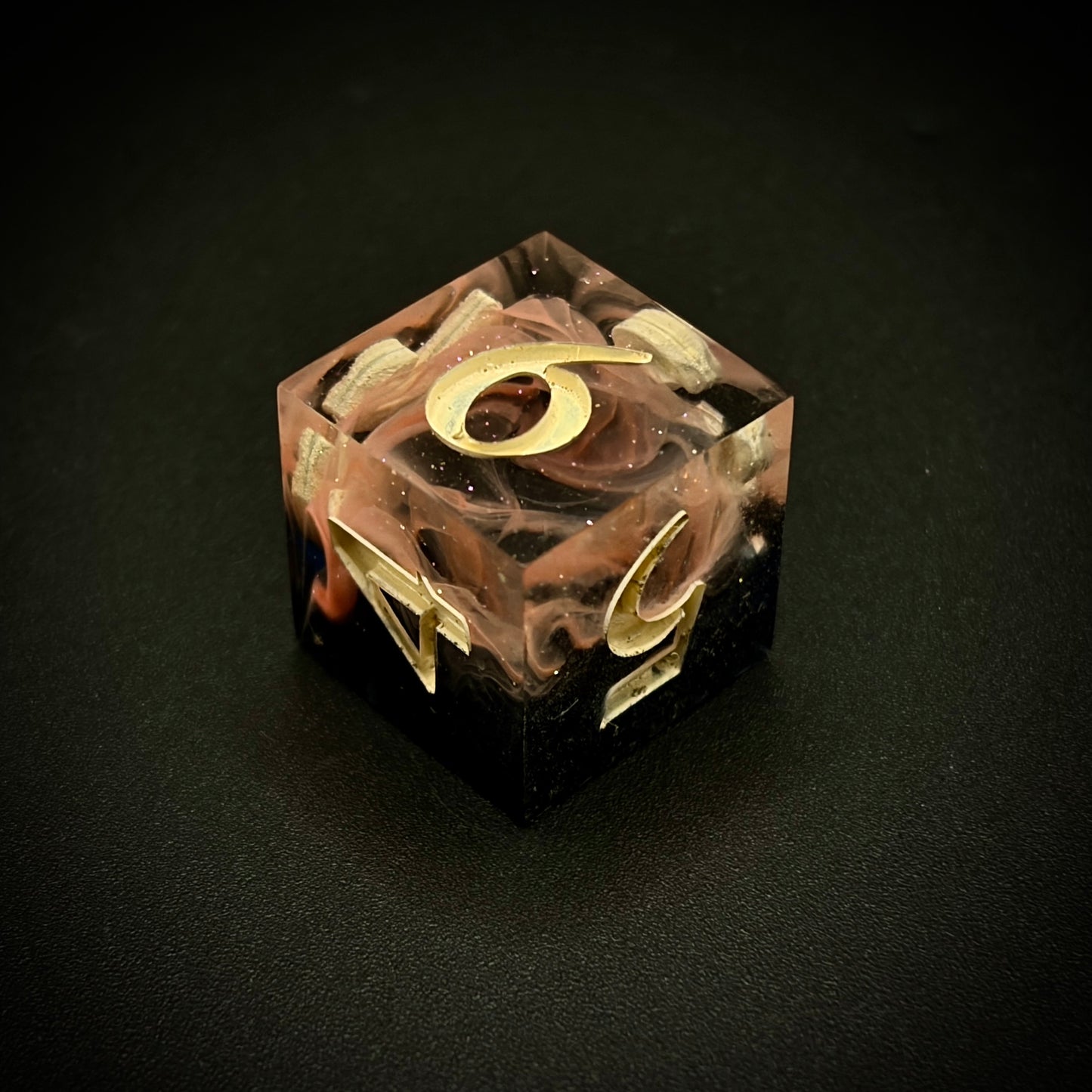 Gum-46 Nebula (7 piece polyhedral hand made dice set)