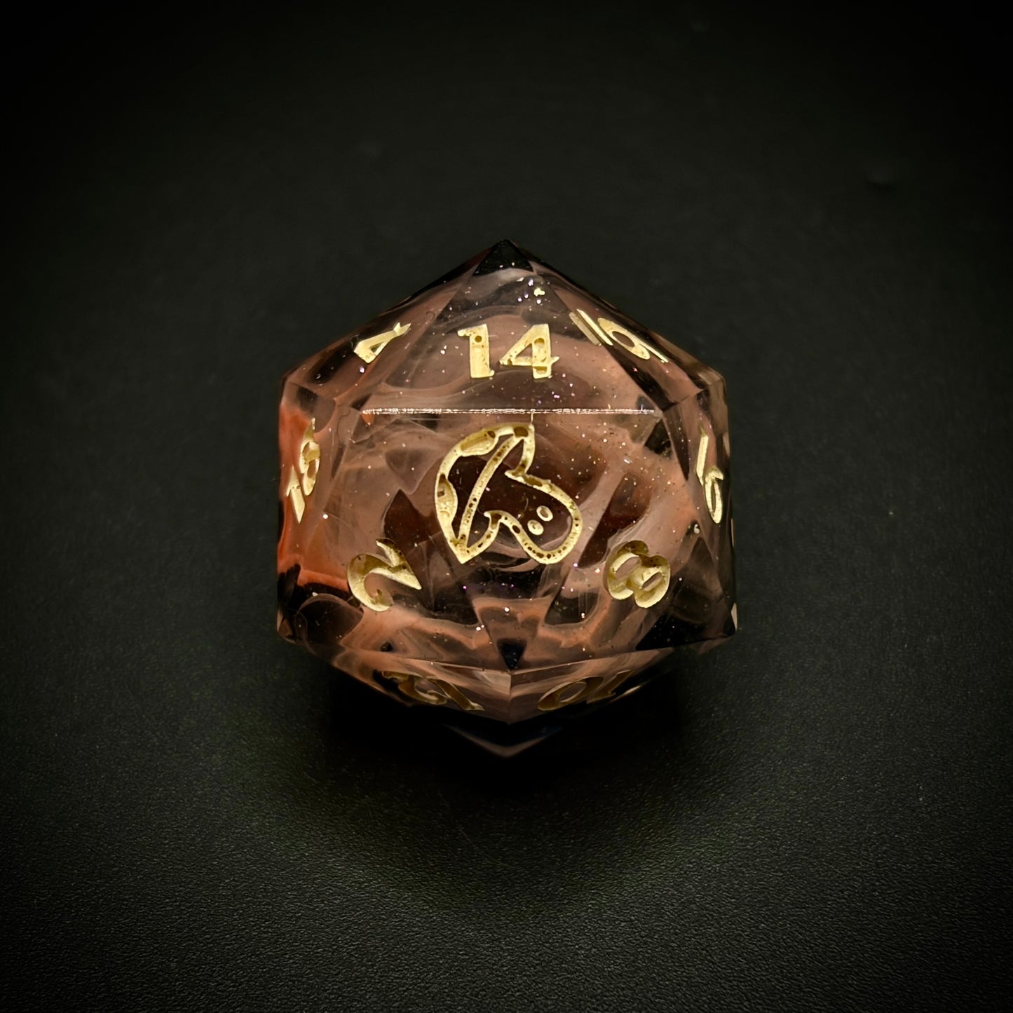 Gum-46 Nebula (7 piece polyhedral hand made dice set)