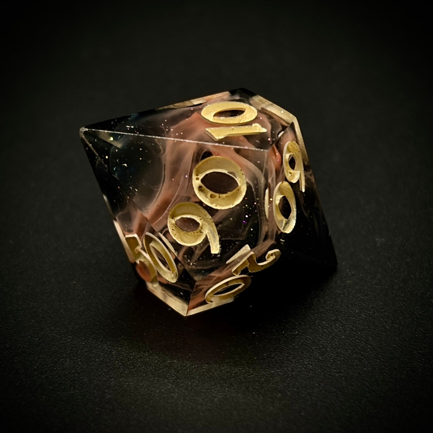 Gum-46 Nebula (7 piece polyhedral hand made dice set)