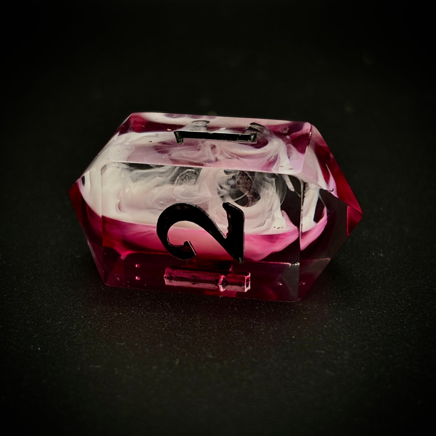 Vampiric Milkshake (7 piece polyhedral hand made dice set)