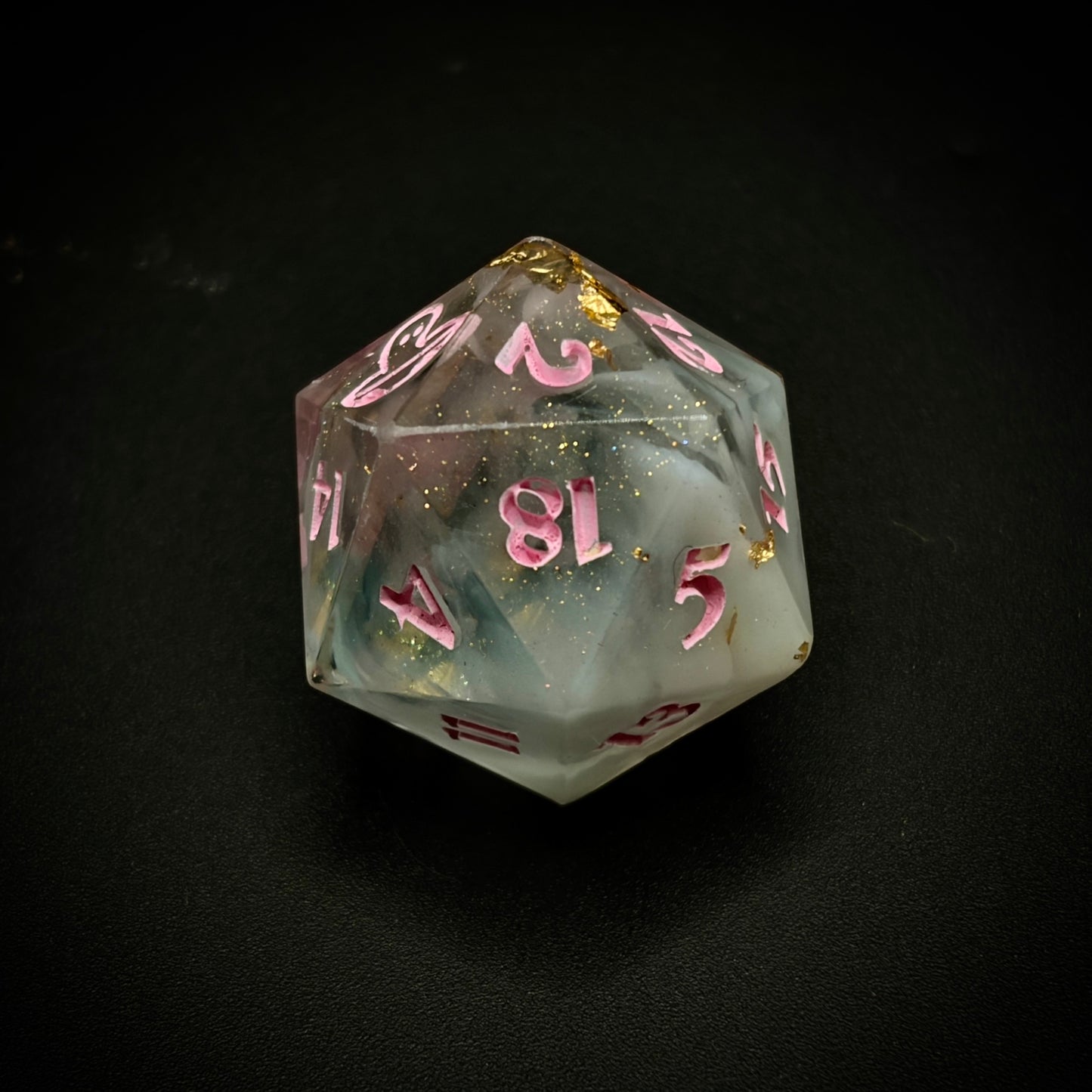 Faewild Swim (7 piece polyhedral hand made dice set)
