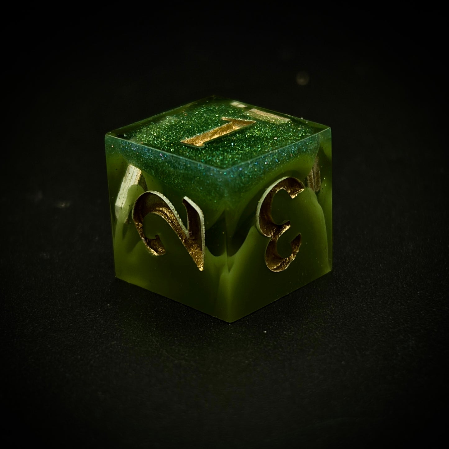 Virulent Ooze (7 piece polyhedral hand made dice set)