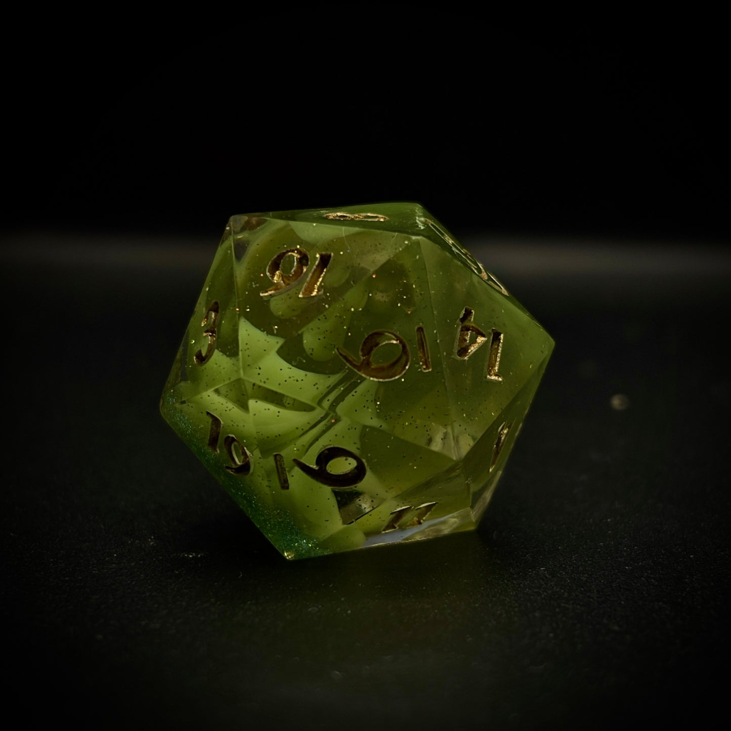 Virulent Ooze (7 piece polyhedral hand made dice set)