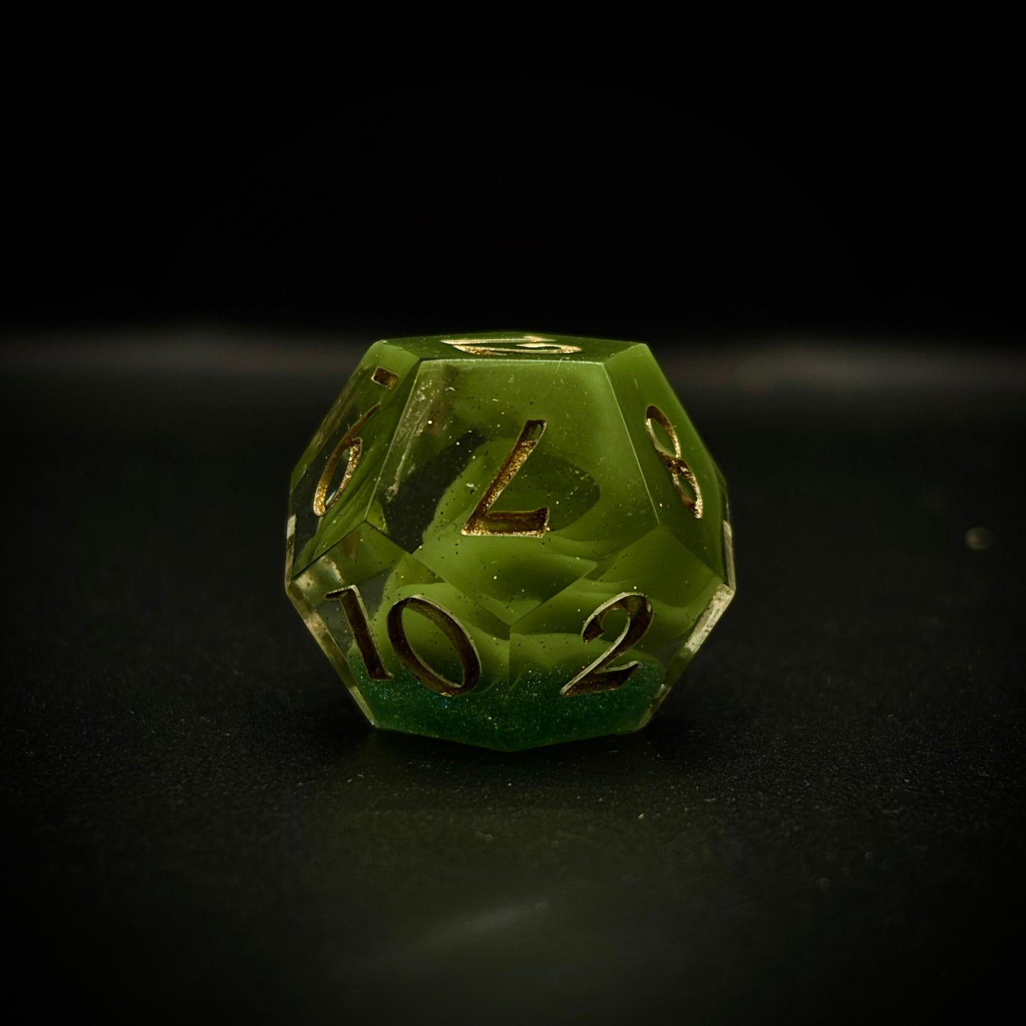 Virulent Ooze (7 piece polyhedral hand made dice set)