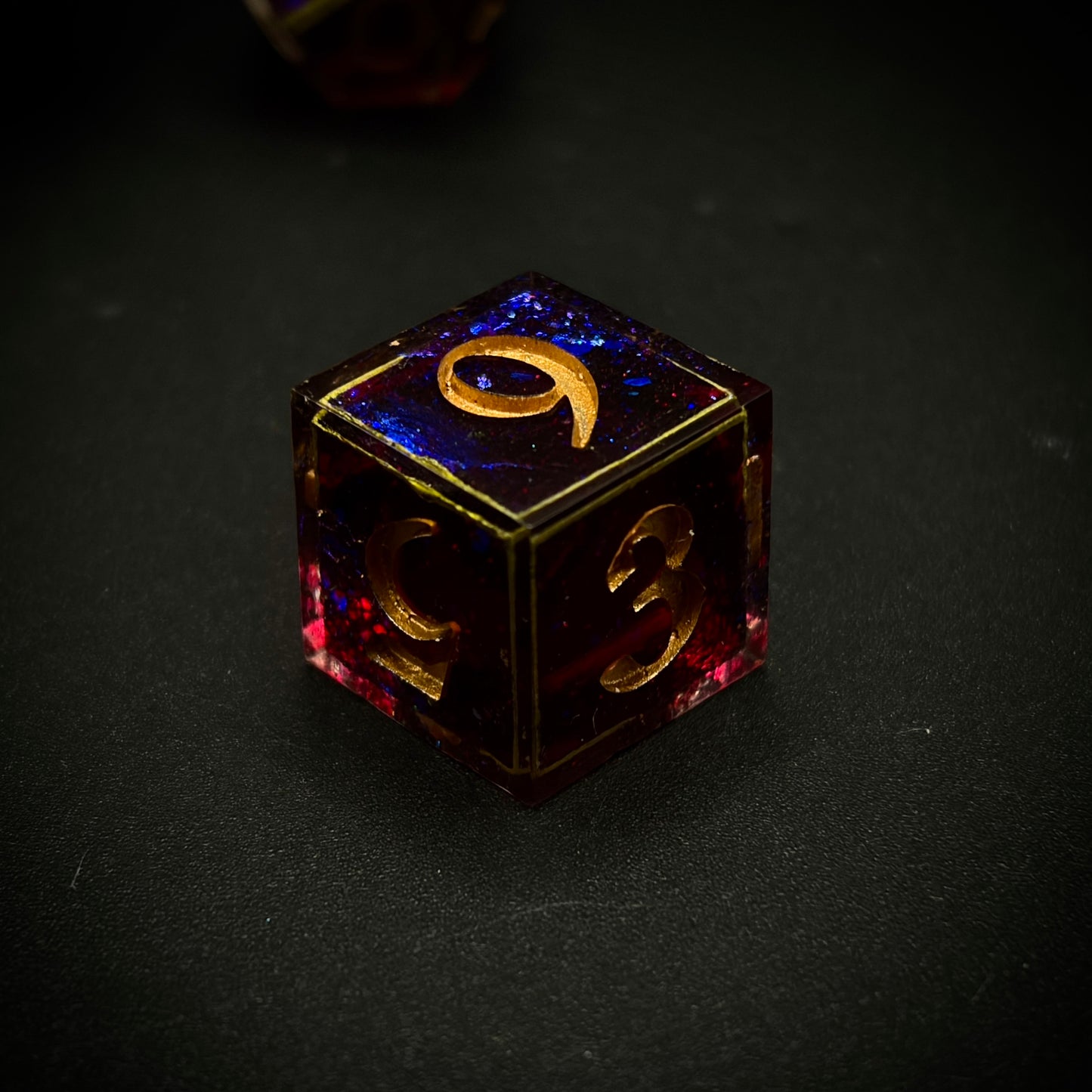 Royal Emberdrake (7 piece polyhedral hand made dice set)