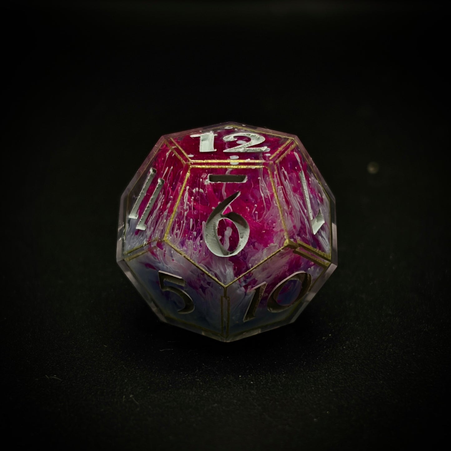Caught in a Wild Magic Reef (7 piece polyhedral handmade dice set)