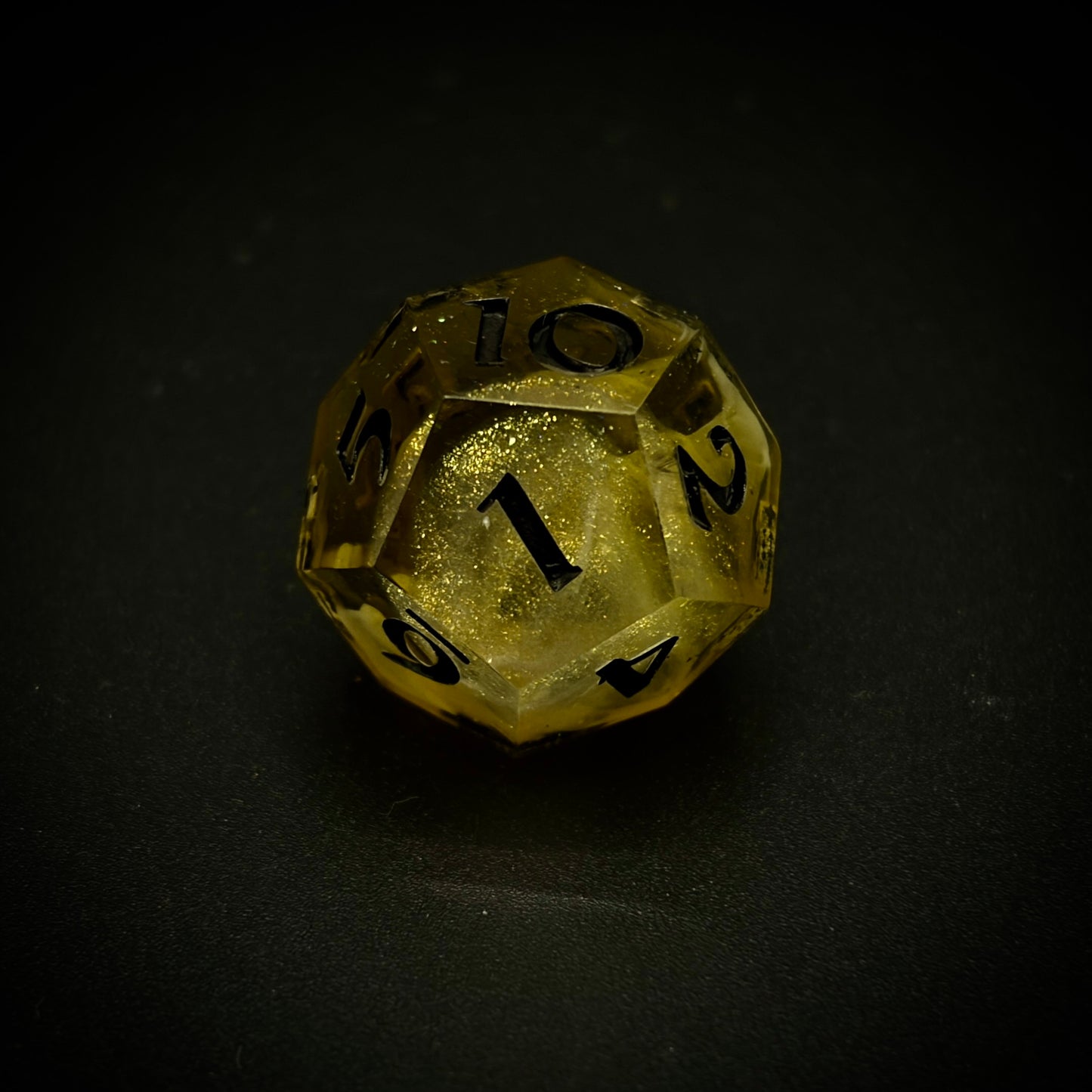 Gilded Slime (7 piece polyhedral hand made dice set)