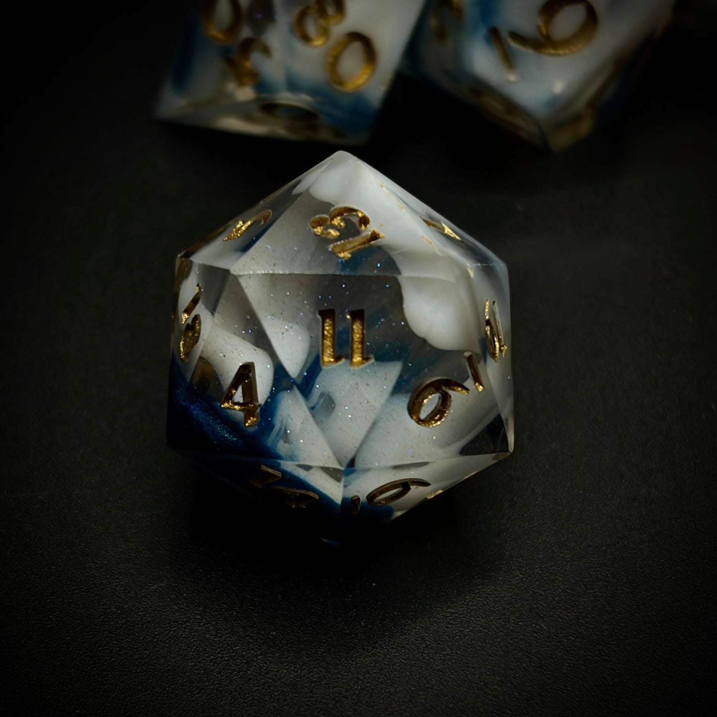 Tempest Walker (7 piece polyhedral hand made dice set)