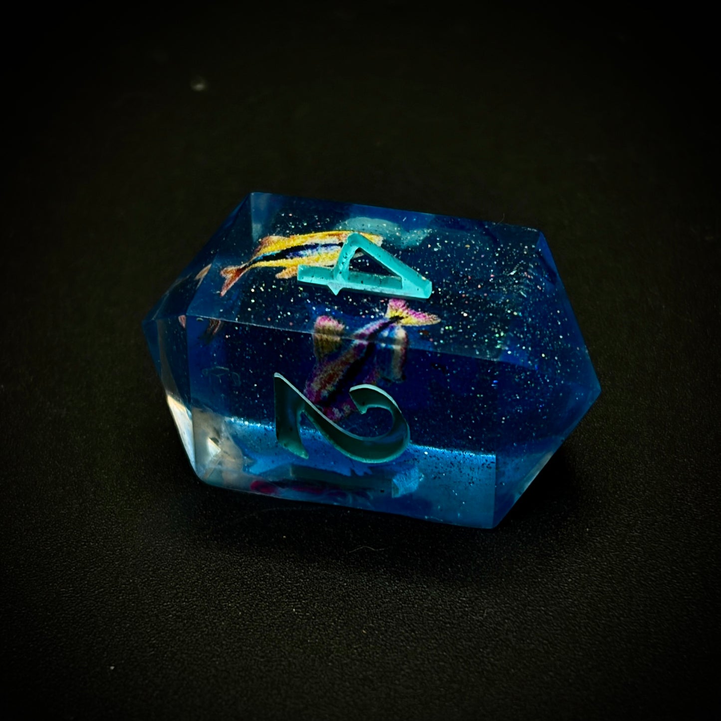 Le Fish (7 piece polyhedral handmade dice set)