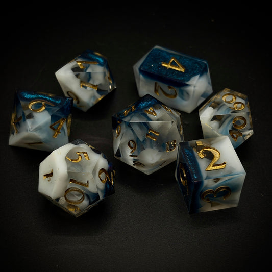 Tempest Walker (7 piece polyhedral hand made dice set)